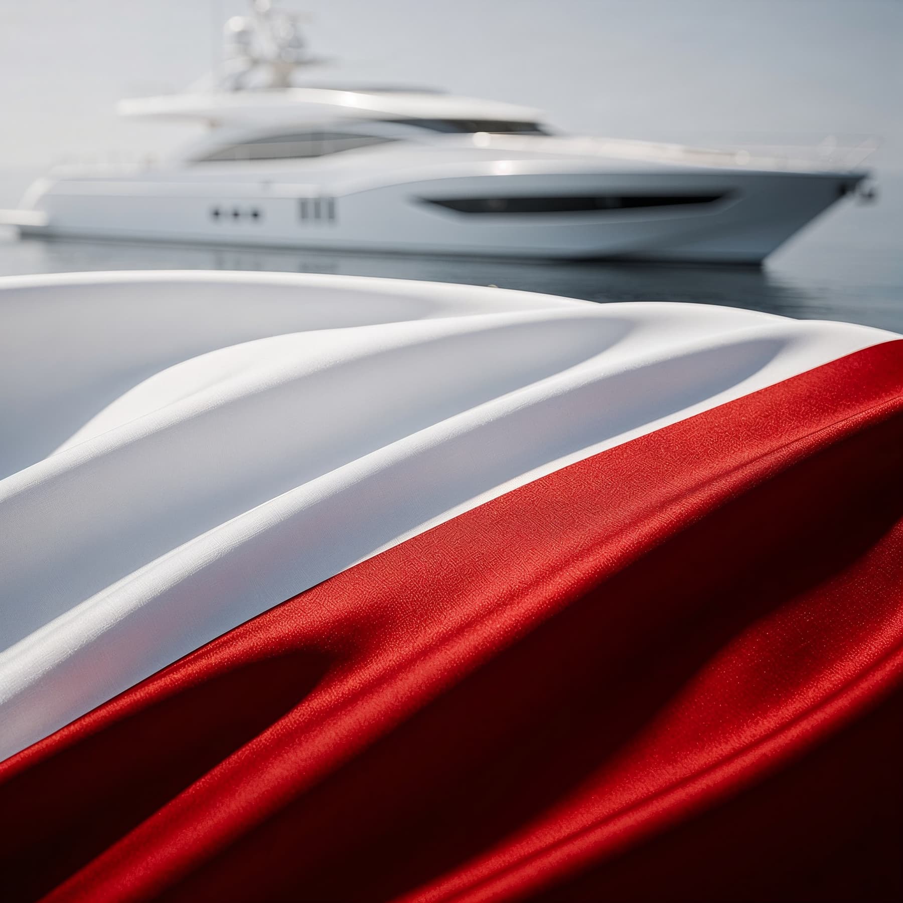 Yacht silhouette at sunset